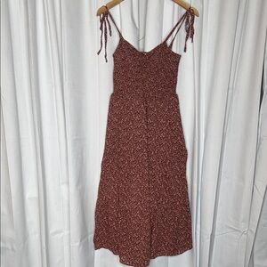 Madewell Rust Floral Midi Dress